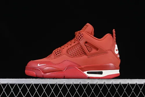 All categories Air Jordan Jordan series basketball shoes Air Jordan 4 Nigel Sylvester x Air Jordan 4 OG "Brick By Brick" AJ4 Joe 4 Orange Brown Suede HF4340-800